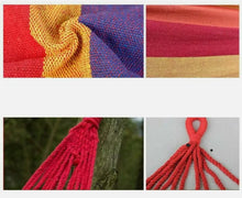 Load image into Gallery viewer, Striped Canvas Hammock — Backyard, Camping & Beach