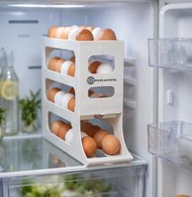 Load image into Gallery viewer, 4-Tier Egg Organizer — Automatic Rolling Dispenser.
