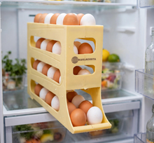 Load image into Gallery viewer, 4-Tier Egg Organizer — Automatic Rolling Dispenser

