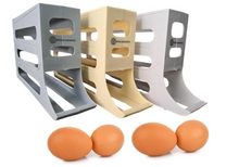 Load image into Gallery viewer, 4-Tier Egg Organizer — Automatic Rolling Dispenser.
