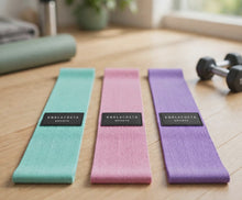 Load and play video in Gallery viewer, Fabric Resistance Bands — Set of 3 Levels
