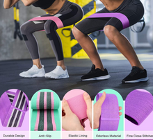 Load image into Gallery viewer, Fabric Resistance Bands — Set of 3 Levels
